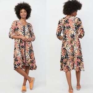 * New LIV BY HABITAT SZ XLG Zip Front Dress IN POPPY